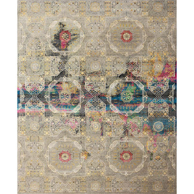 Geometric Area Rug in Brown