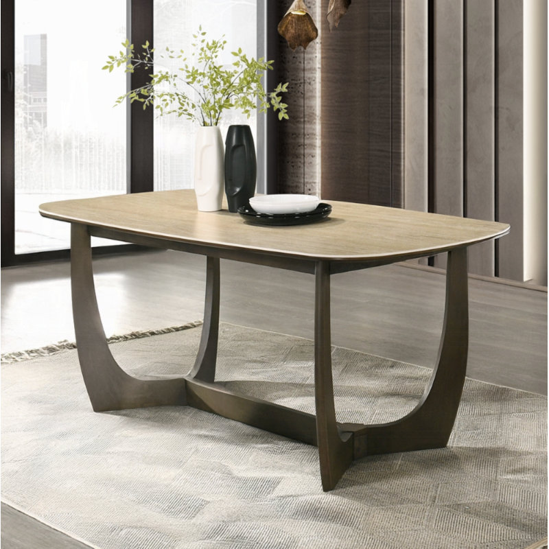 Table de salle à manger Davita avec plateau en céramique