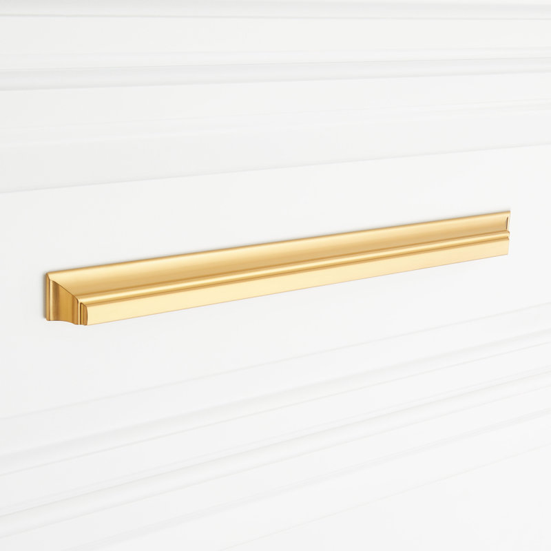 12-5/8" Gilderoy Oversized Cup Pull, Brushed Gold