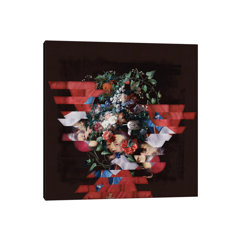 Portrait With Flowers by José Luis Guerrero - Wrapped Canvas Print, 30.48 cm H x 30.48 cm W