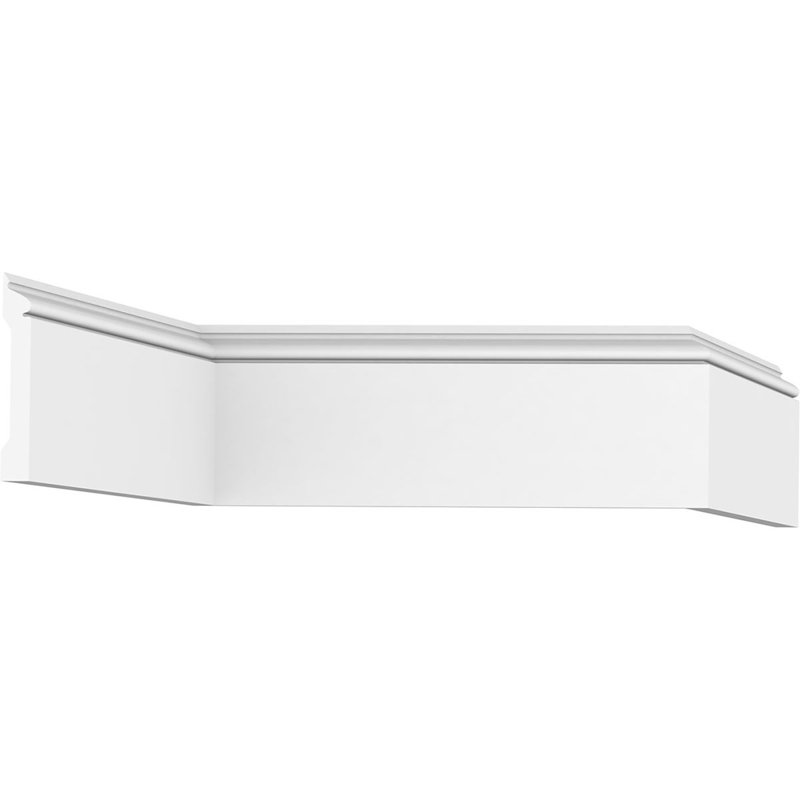 96 in. White PVC Baseboard Moulding