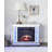 Boerpine 27.6'' W Mirrored,White Electric Fireplace