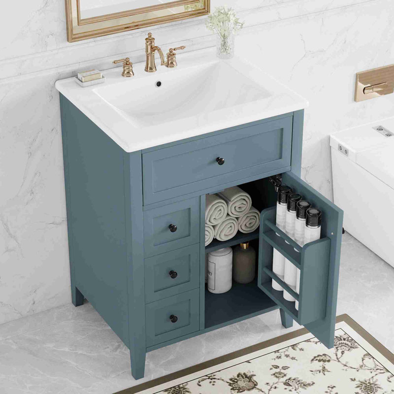 Meuble-lavabo 24 po avec tablettes réglables