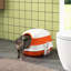 Bac à litière avec couvercle, pliable et pratique, facile à nettoyer, côtés hauts, grande entrée à deux entrées, orange, bac à chat pour absorber les odeurs, recouvert pour plier, pliable, pour chats