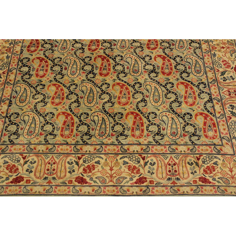 Tapis brun / rouge oriental en laine noué à la main 4 pi 8 po x 7 pi 1 po Oriental