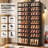 9Tiers 18-36 Pairs Plastic Stackable Shoe Storage Cabinet For Entryway Easy Assembly-58845192