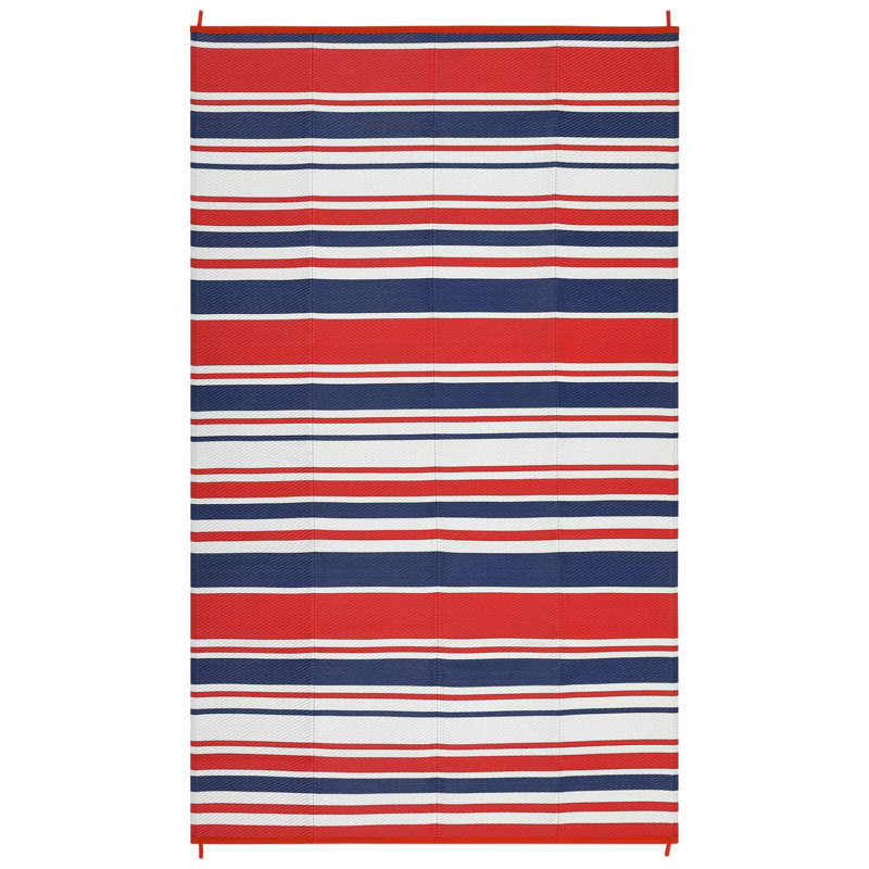 Outdoor Rug Reversible Plastic Straw Rug Waterproof Outdoor Camping Rug for Patio, Modern Striped Patio Rug, Outdoor Carpet for Porch, Deck