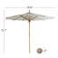Parasol de plage 85,8 "x 85,5" Rodger