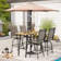 Alyne 4 - Person Metal Patio Dining Set with Rectangular Table