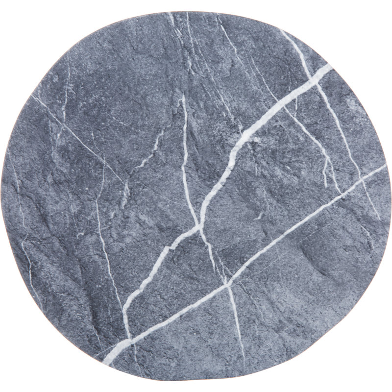 Melamine Rimless Plate 9", Cement, 12 Pack, Stone