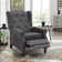 Zelma Upholstered Push Back Recliner w/ Vibratory Massage & Heating Function