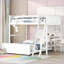 Lit superposé double au-dessus de double avec bureau - aucun sommier nécessaire pour les chambres compactes