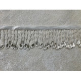 White Lucite Crystal Beaded Fringe CBF-19/1 Sold By The Yard 3" Width Trim