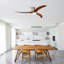 52" 3-Blade Solid Wood Flush Mount Ceiling Fan With Led Light & Remote Control-990205505-990205630