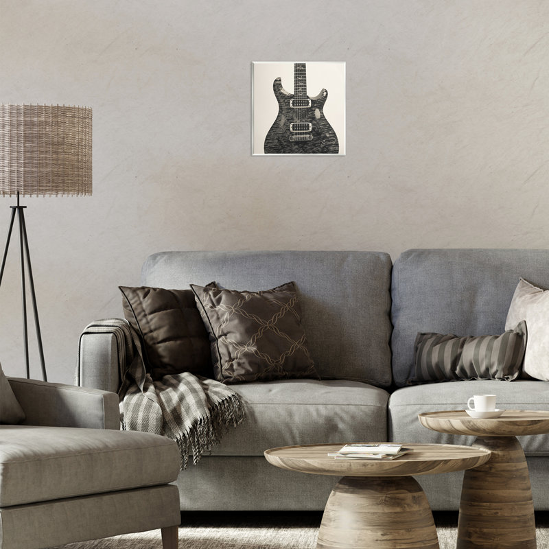 Stupell Industries Wave Patterned Guitar Wall Plaque Art by Deborah Revell