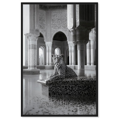Peaceful Posing Leopard Noir Canvas by Art Remedy