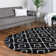 Tapis à poils longs noir et blanc Foundry Select