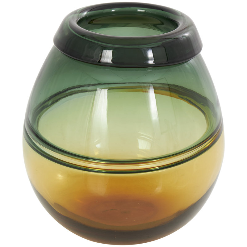 Vase de table en verre Winson, H 9 po x l 8 po x P 8 po