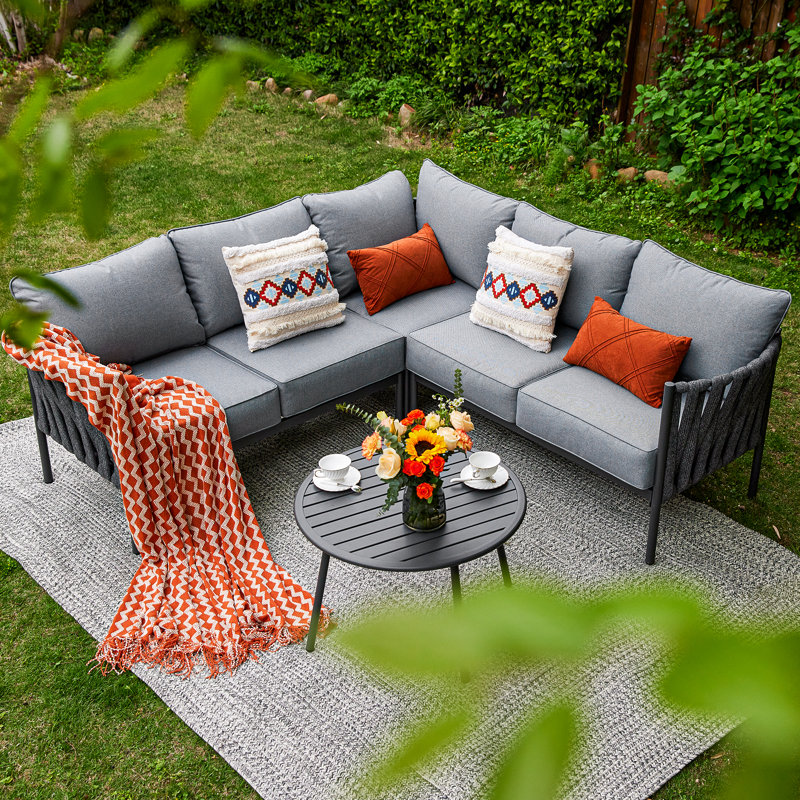 Outdoor Seating Group with Cushions for 5 Person