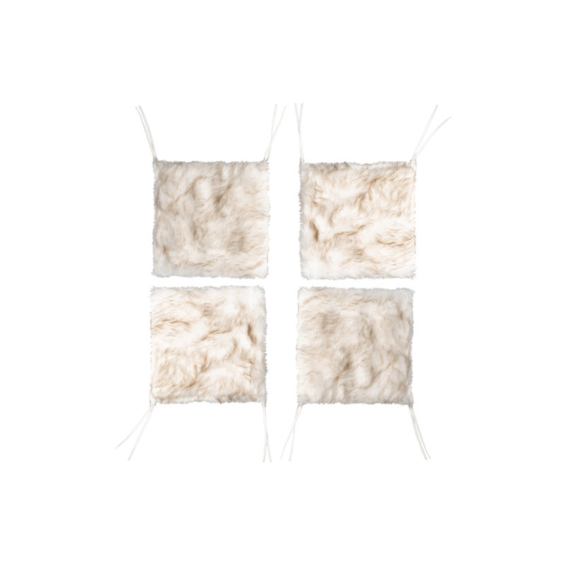 Coussin de siège en simili peau de mouton Laredo 17 po x 17 po Laredo, Fauve dégradé