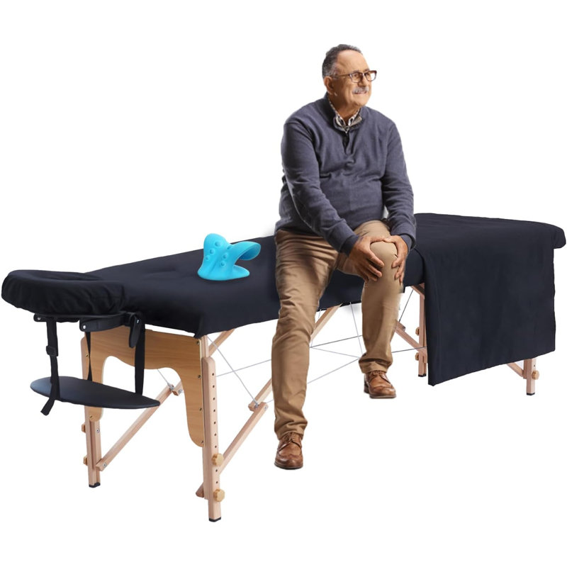 Lit réglable simple Badgley avec matelas inclus