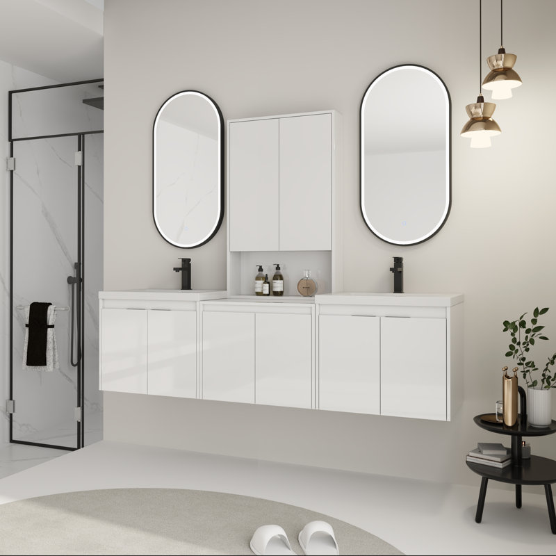 Modern 72" Double Vanity with 2 Sinks