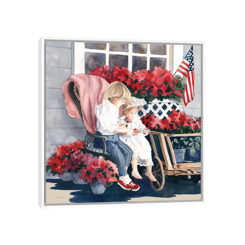 « 4th of July parade » par Carol Robinson, reproduction d’art, Pas de tapis, H 37 po x l 37 po x P 1,5 po