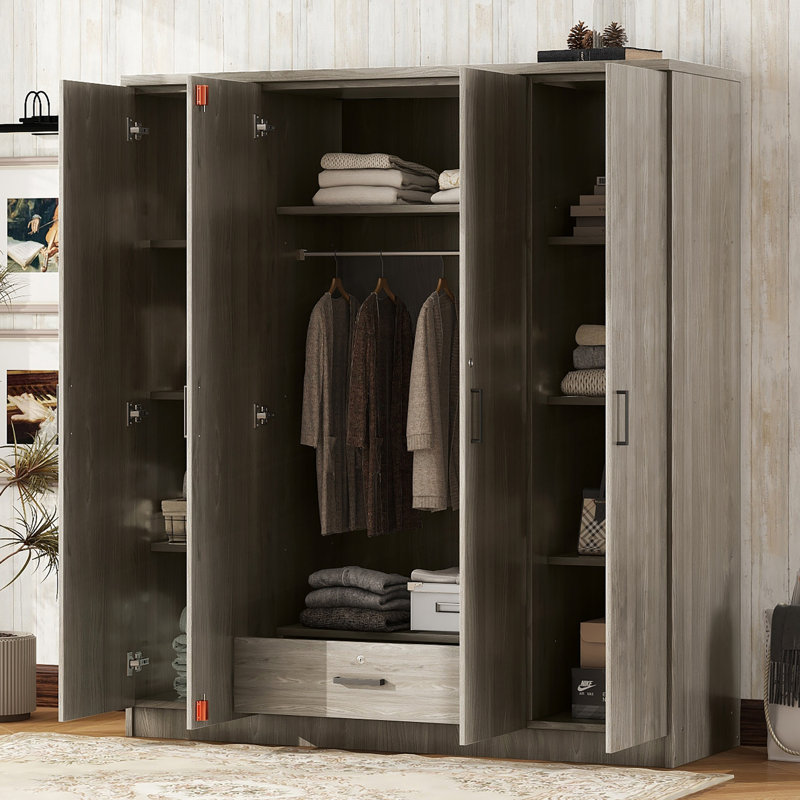 Armoire 4 portes avec 1 tiroir
