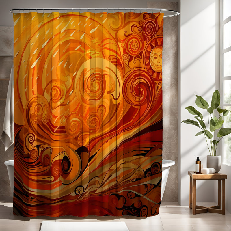 Rideau de douche avec tapis de bain, H 83 po x l 70 po