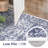 Washable Runner Rug Vintage Hallway Retro Accent Floral Print Distressed Non-Slip Low Pile Kitchen Laundry Bathroom Bedroom Blue-753933480
