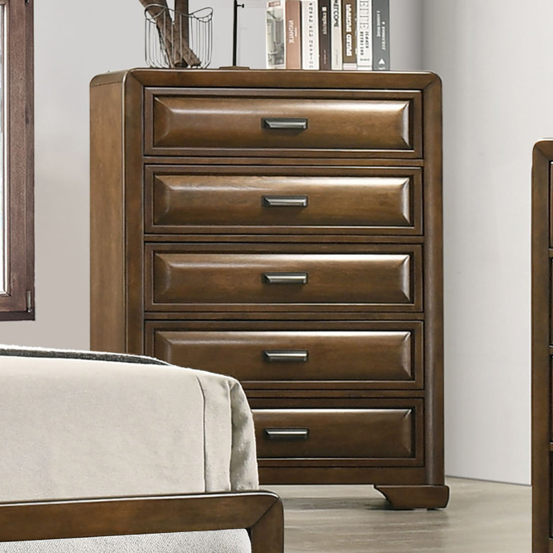 Commode transitionnelle Caerwys, brun / gris clair