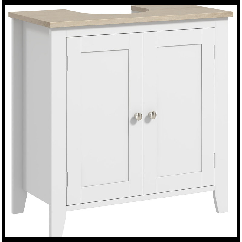 Armoire de rangement sur pied, sous-lavabo, meuble-lavabo de salle de bain kleankin
