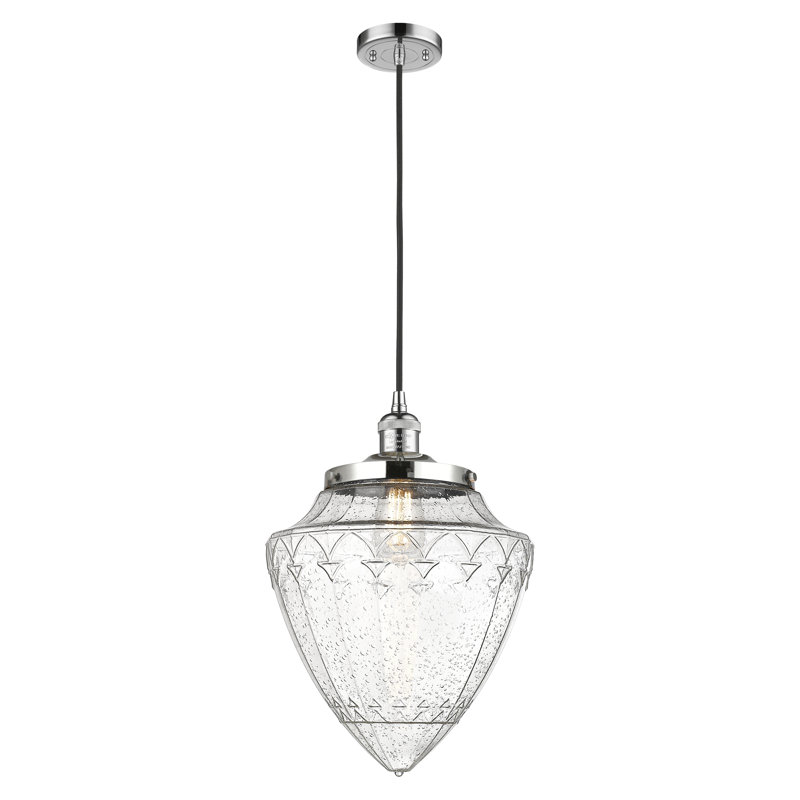 Luminaire suspendu simple à 1 lumière, Chrome poli