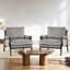 30" Wide Brayven Mid-Century Modern Upholstered Chenille Armchair With Wood Frame (Set of 2)-101249413