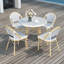 Ensemble de 4 chaises de salle à manger d'extérieur Altesa French Bistro tissées pour la cuisine et le patio-1644369047