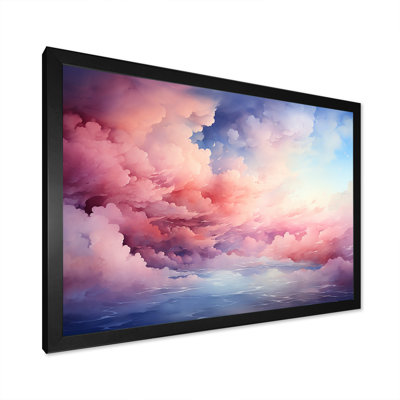 Rose et bleu pastel coloré ciel IV - art mural ciel