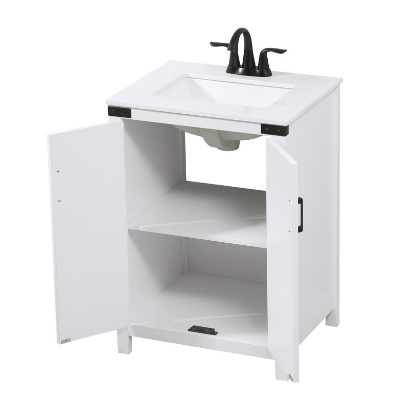 Ensemble de meuble-lavabo simple 24 po Slayton, Blanc