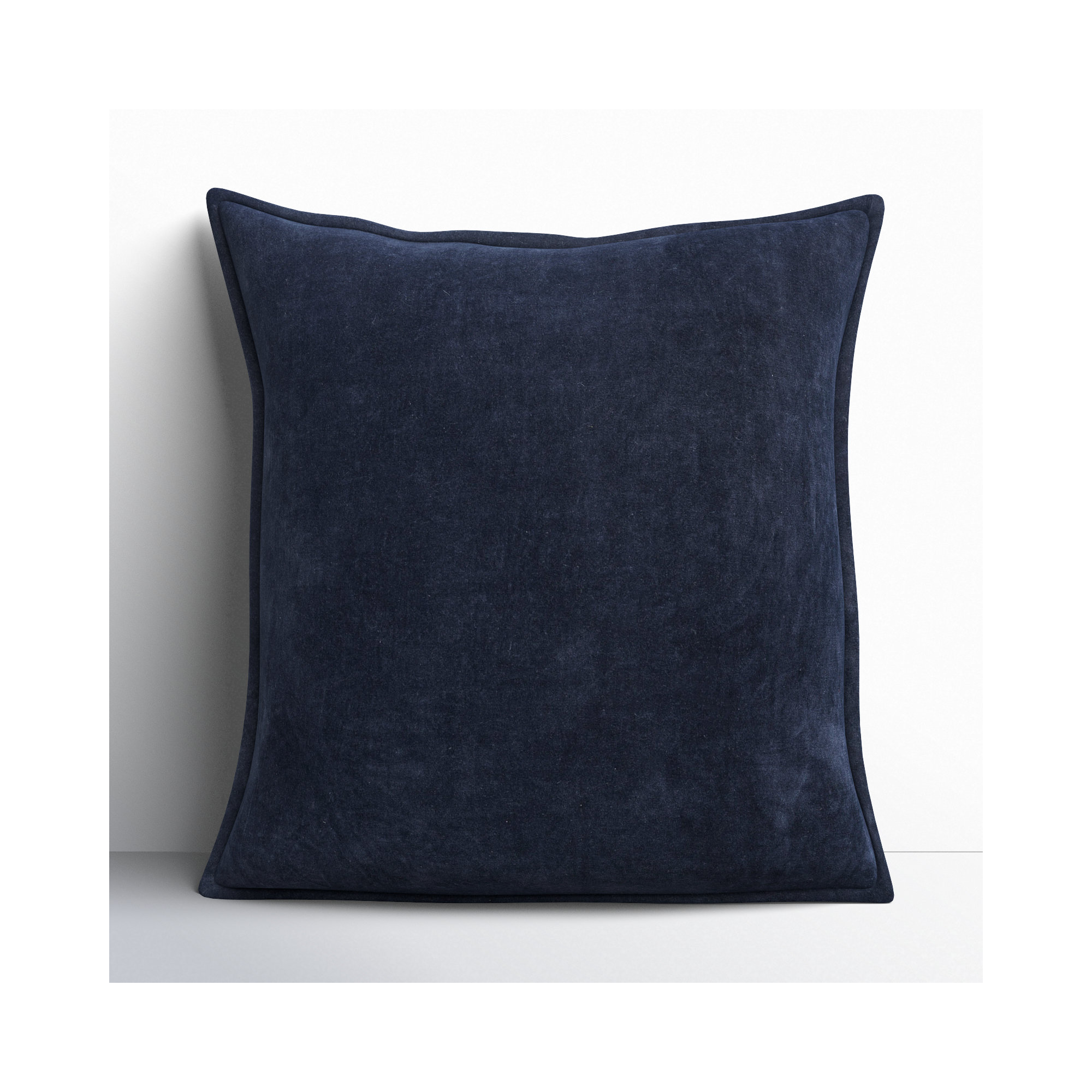 Edgar 100% Cotton Throw Pillow, 22"H x 22"W, Blue, Pillow Cover Only - No Insert