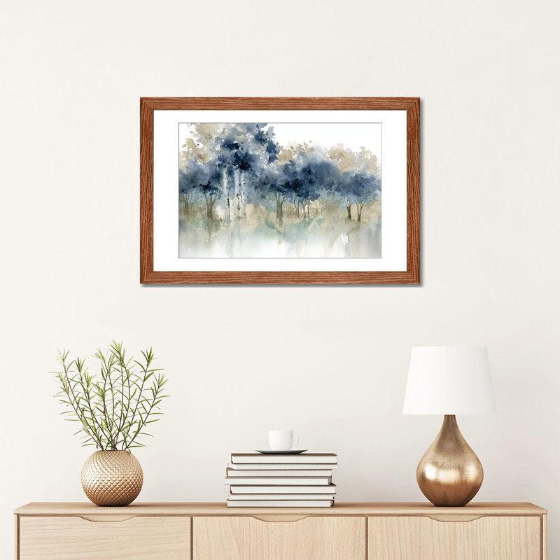 « Water » par Carol Robinson - impression sur toile tendue, H 24 po x l 32 po, Framed Print, Bois classique