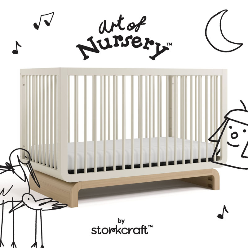 Santorini 5-In-1 Convertible Crib, Frosted Oat/Driftwood, Crib