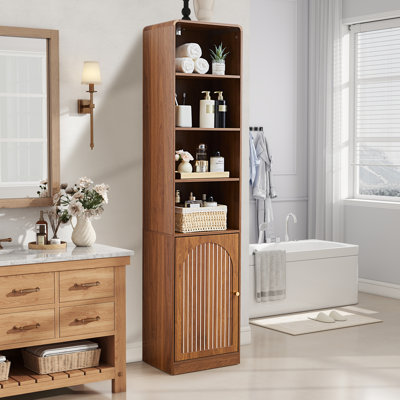 66''H Narrow Bathroom Cabinet Storage