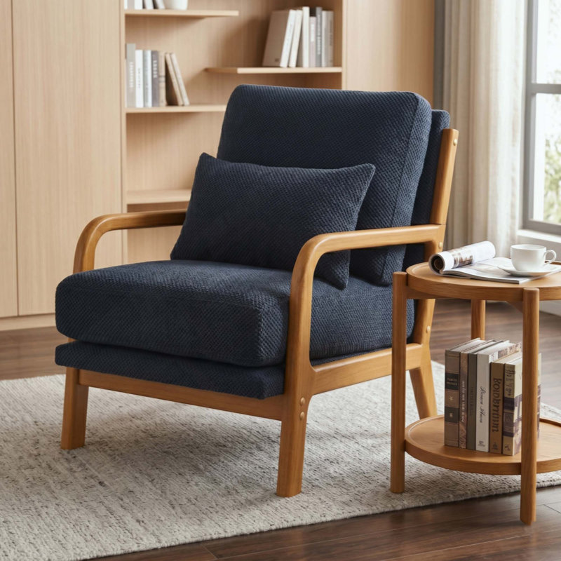 Chaise longue en bois, Black