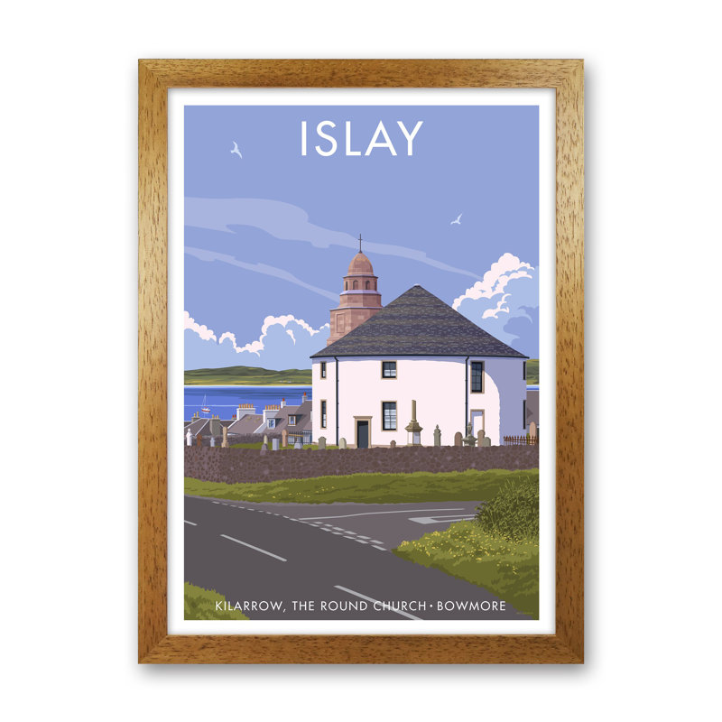 Islay Bowmore by Stephen Millership - Print on Canvas, Brown Framed Paper, 46cm H x 34cm W x 3cm D