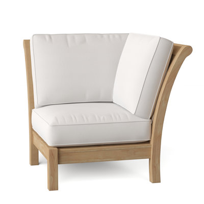 Chelsea Outdoor Teak Corner Wedge Lounge Chair