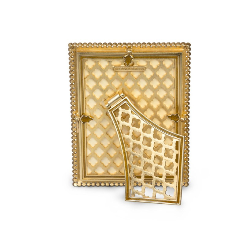 Lucas Metal Picture Frame, Green/Gold, 5" x 7"