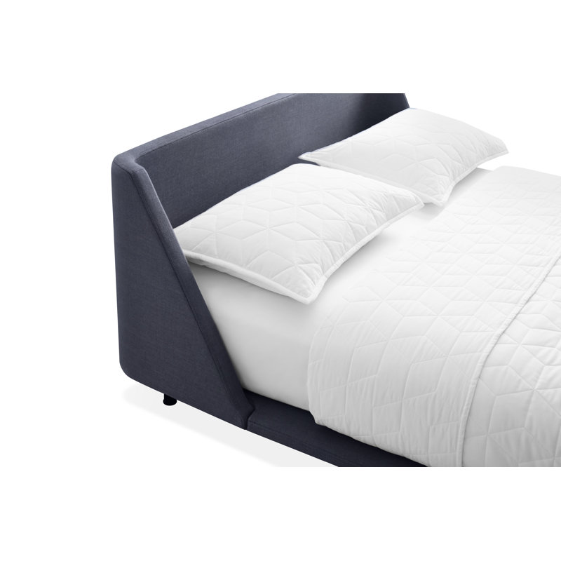 Nook Upholstered Bed, King, Edwards Navy Crossweave