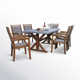 Fleur 74'' Rectangular 6 - Person Outdoor Dining Set