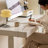 White Rectangular Solid Wood desk-1133483659