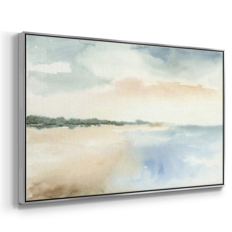 Simple Sea, reproduction d'art sur toile, H 27 po x l 41 po x P 2 po, Argent