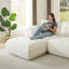 Canapés modulaires Inch, canapé nuage 3 places en chenille, beige moderne pour la maison